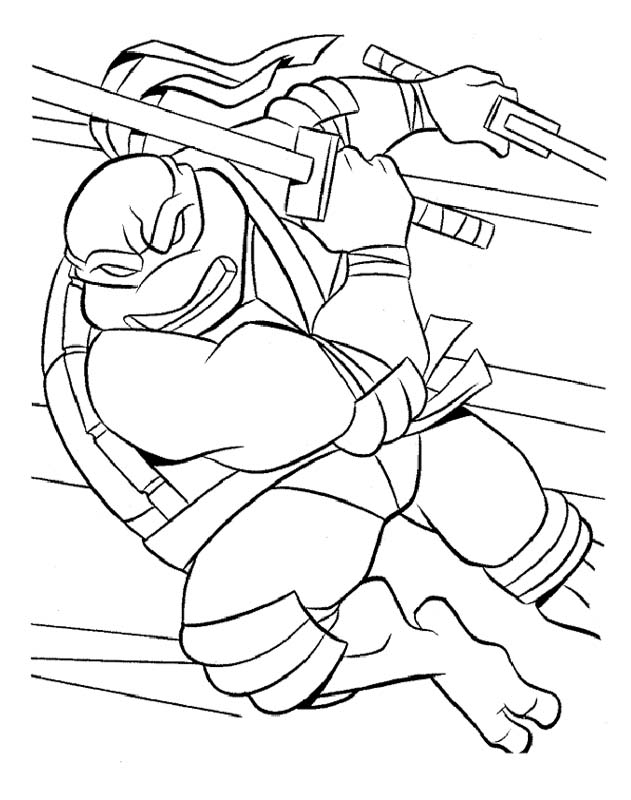 Plansa de colorat cu Testoasele ninja 9 123
